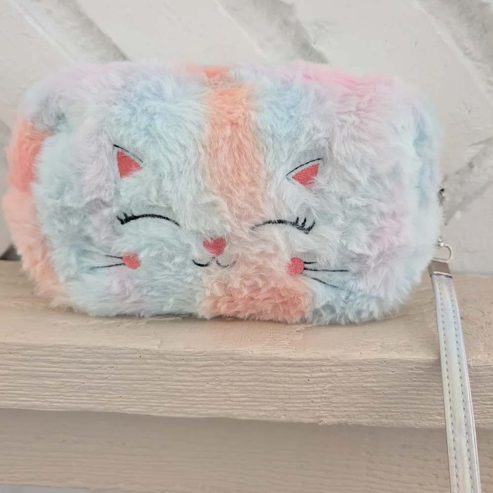 Fluffy Cat Plush Bag - Multicolor